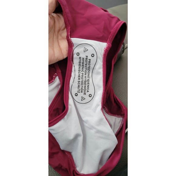 ALYCASO Wine Red Push Up Underwire Twist High Waisted Triangle Bikini Sz S - Picture 5 of 7